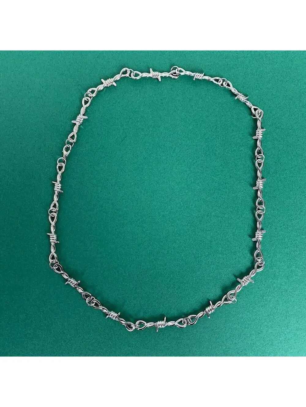 Cyber Y2k barbwire opium punk style necklace. Cool design. Nice quality. Chain